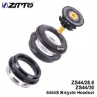 ZTTO Bicycle Headset MTB Road Bike Steering Column Headset 44mm Straight Tube Fork Bike Frame Low Profile Semi-integrated black