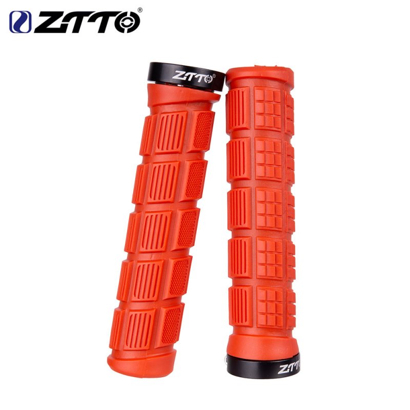 ZTTO Bicycle Pattern Non-slip Color Silicone Handle Sets Mountain Road Bike Comfortable Handlebar Cover red_free size