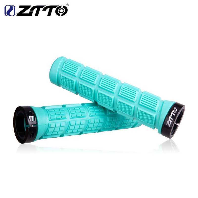 ZTTO Bicycle Pattern Non-slip Color Silicone Handle Sets Mountain Road Bike Comfortable Handlebar Cover blue_free size