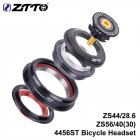 ZTTO CNC ZS44 ZS56 MTB Bike Road Bicycle Headset Tapered Tube fork Internal Threadless Bicycle Bearing Set black