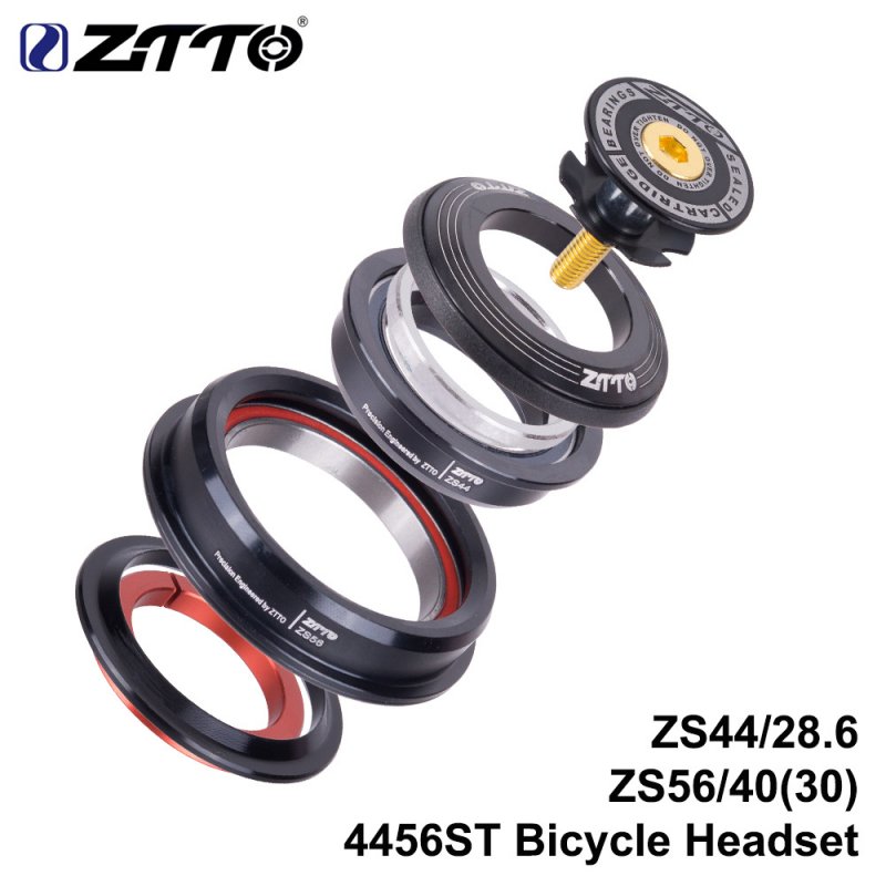 ZTTO CNC ZS44/ZS56 MTB Bike Road Bicycle Headset Tapered Tube fork Internal Threadless Bicycle Bearing Set black