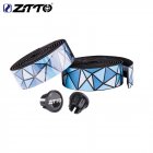 ZTTO Road Bike Bar Tape Handlebar EVA PU Tape Shock-Proof Roadbike High Toughness Bartape With Bar Plug Blue and white