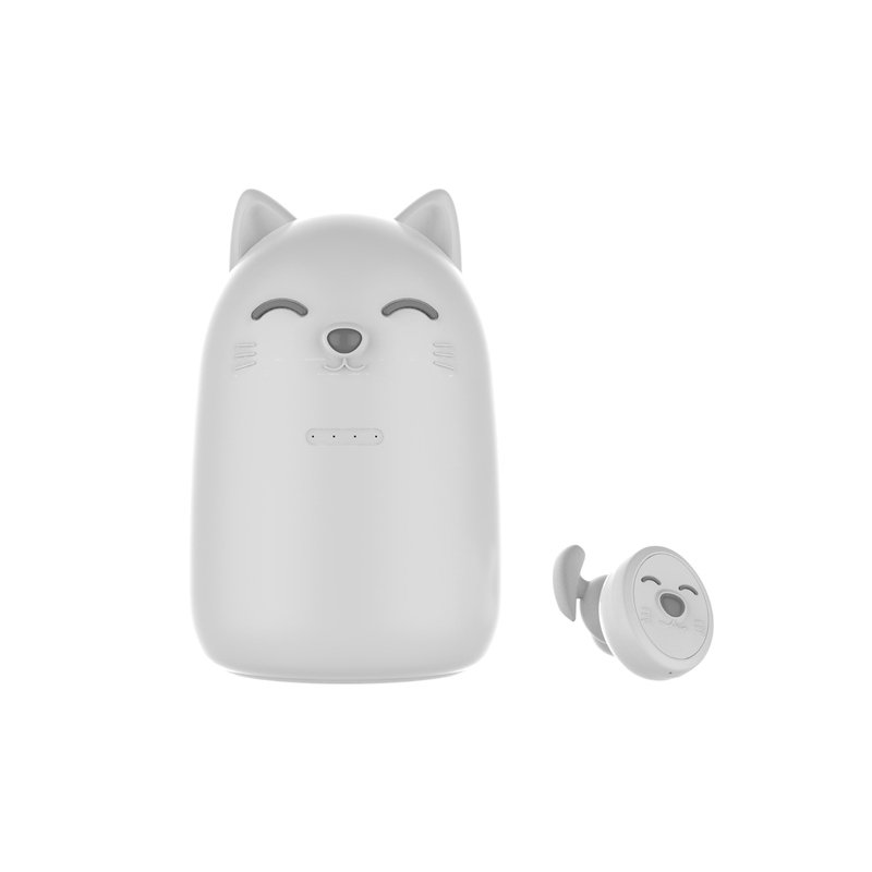 ZW-T12 Cute Cartoon Design Girl Student Wireless Bluetooth Headset Cute Tws Earphones White