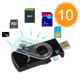 USB 2.0 SIM Card and SD/MMC Memory Card Reader