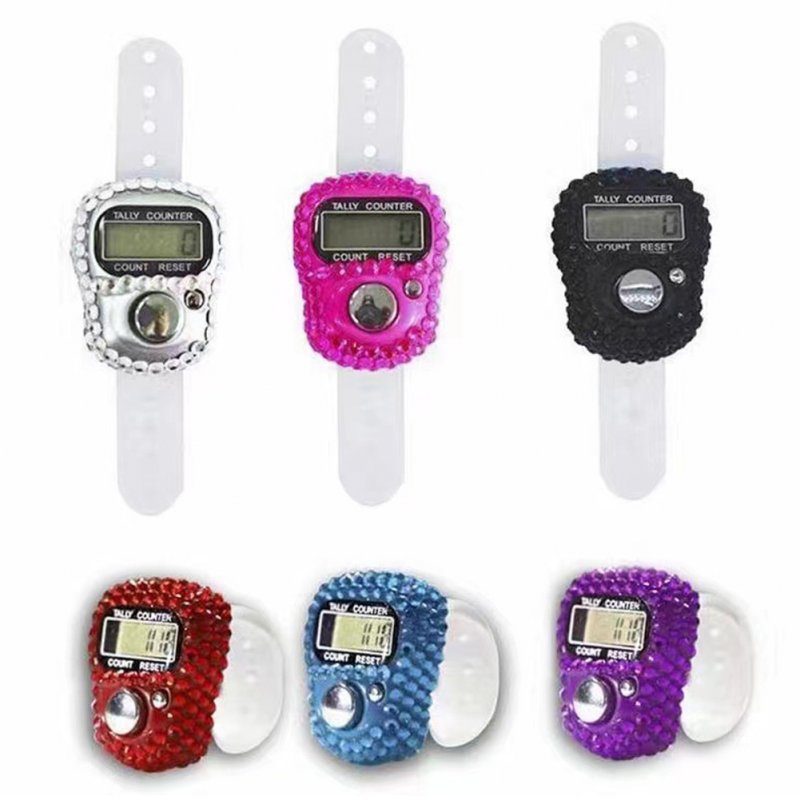 Knit Counter Lcd Electronic Digital Knitting Crochet Stitch Marker Row Finger Counter For Sewing Knitting 