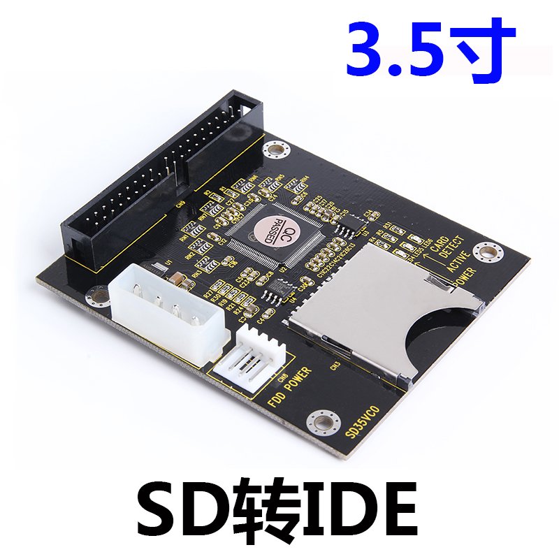 5V SD Card module To IDE3.5 40 Pin Disk Drive Adapter Board Riser Card Capacity Supports Up to 128GB SDXD Card 1309 Chip ATA IDE 