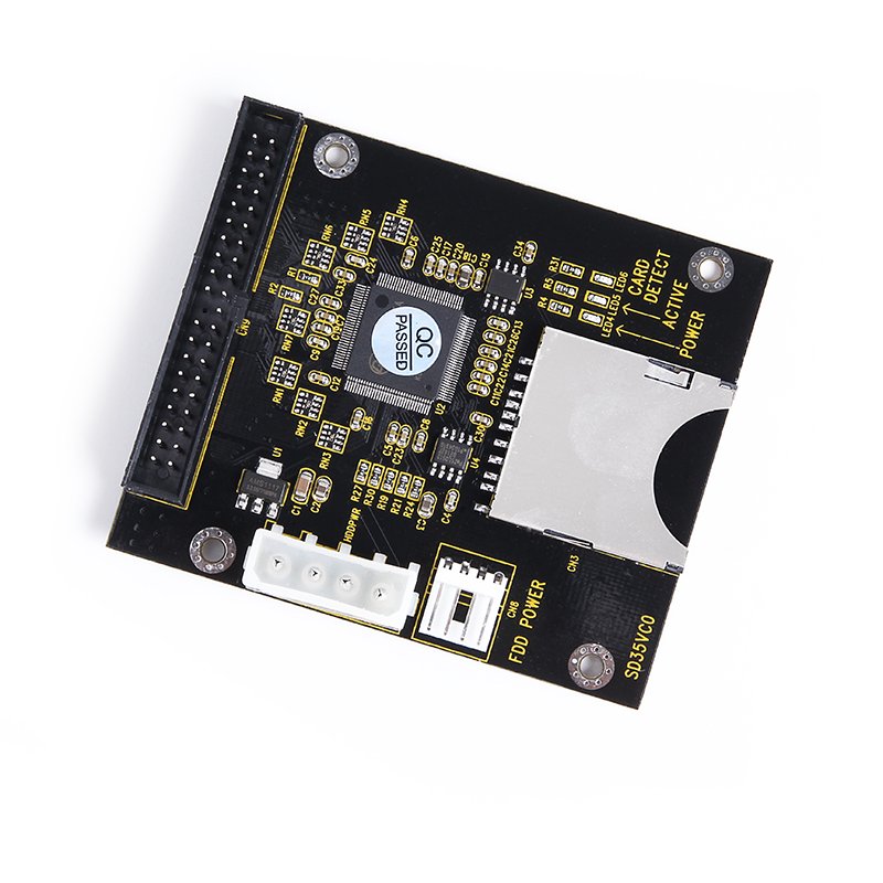 5V SD Card module To IDE3.5 40 Pin Disk Drive Adapter Board Riser Card Capacity Supports Up to 128GB SDXD Card 1309 Chip ATA IDE 