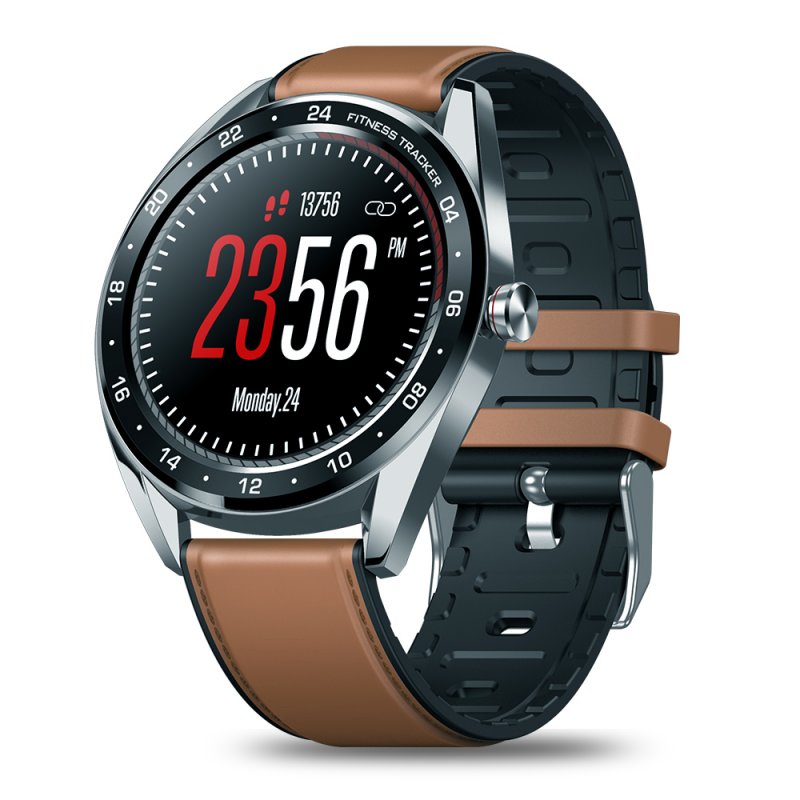 Original ZEBLAZE NEO Color Touch Smart Watch Heart Rate Blood Pressure Monitor Female Health Waterproof Watch brown