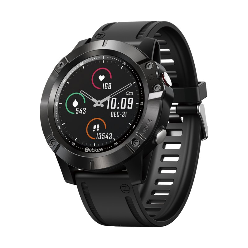 Original ZEBLAZE VIBE 6 Smart Watch Music Player Receive/Make Call Heart Rate 25 days Battery Life smartwatch sport watch black
