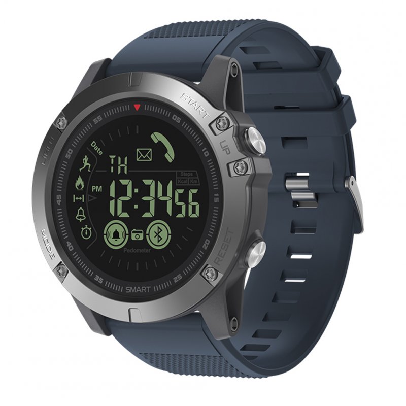 Original ZEBLAZE VIBE3 Rugged Smartwatch for IOS Android Watch - IP67, 1.24 Inch, 33-month Standby Time, All-Weather Monitoring (Blue)