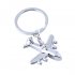 Zinc Alloy Airlines Model Metal Keychain Model Key Chain Aircrafe Silver
