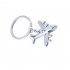 Zinc Alloy Airlines Model Metal Keychain Model Key Chain Aircrafe Silver