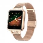 Zl13 Fashion Smart <span style='color:#F7840C'>Watch</span> Stainless Steel Heart Rate Blood Pressure Color Screen Smartwatch Golden