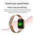 Zl13 Fashion Smart Watch Stainless Steel Heart Rate Blood Pressure Color Screen Smartwatch Golden