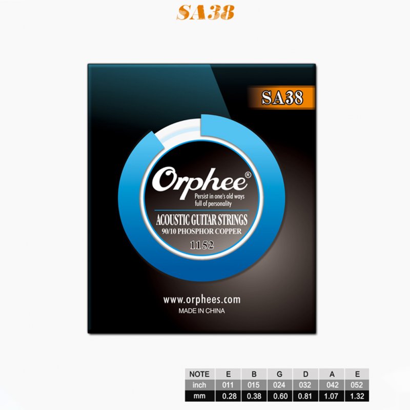 Orphee SA 6 Pcs/set Professional Extra Light Acoustic Guitar Strings Guitar Accessories 