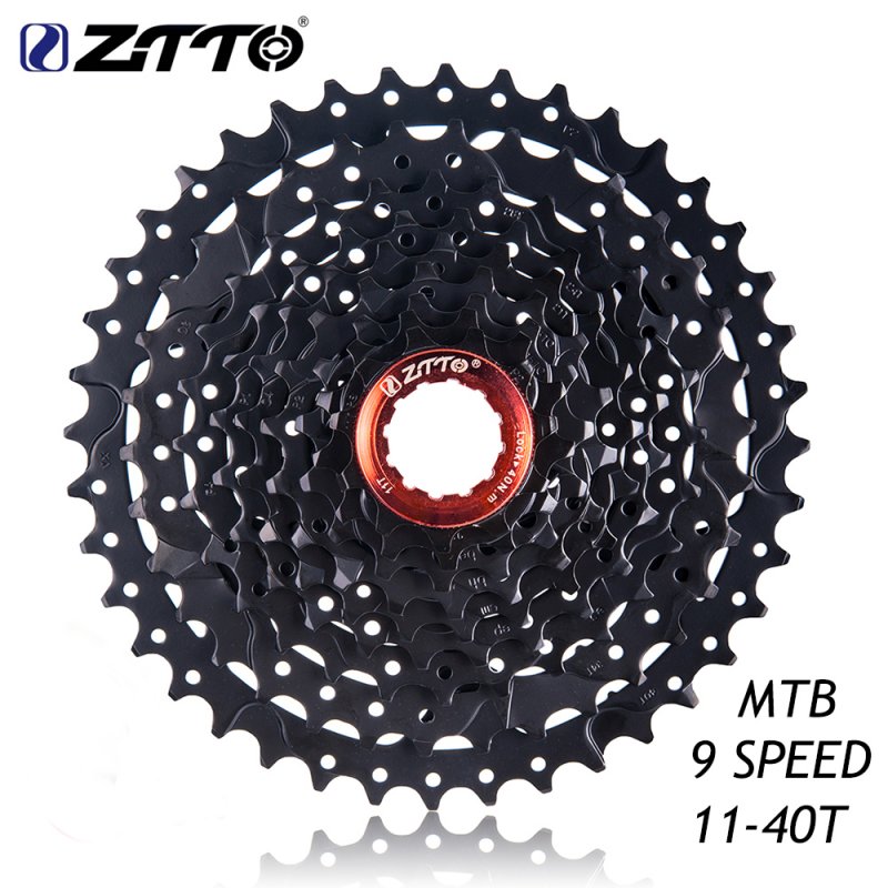 Ztto MTB Mountain Bike Bicycle Parts 9s Speed Freewheel Cassette 11-40t Wide Ratio 9S 11-40T