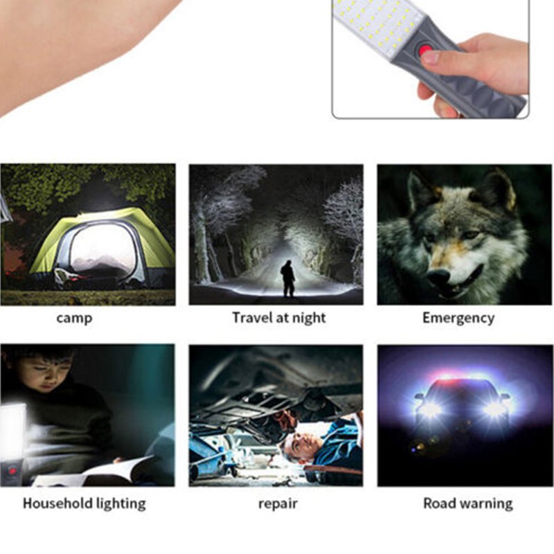 5.5v 3.6a Cob Led Work Light With Hook 2000ma Lithium Battery Strong Magnetic Flashlight Floodlight 