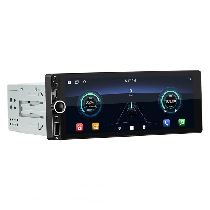 Single Din 6.86 Inch Car Radio Compatible for Carplay Android Auto Wireless Car Stereo with Gps Navigation 