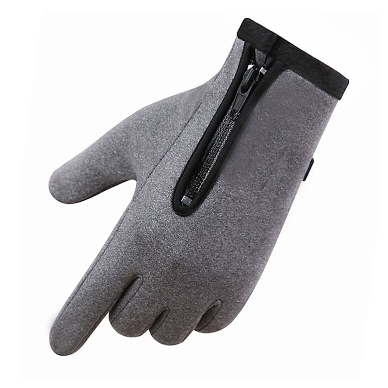 Cold-proof Ski Gloves Waterproof Windproof Anti Slip Winter Gloves Cycling Fluff Warm Gloves For Touchscreen gray_XXL