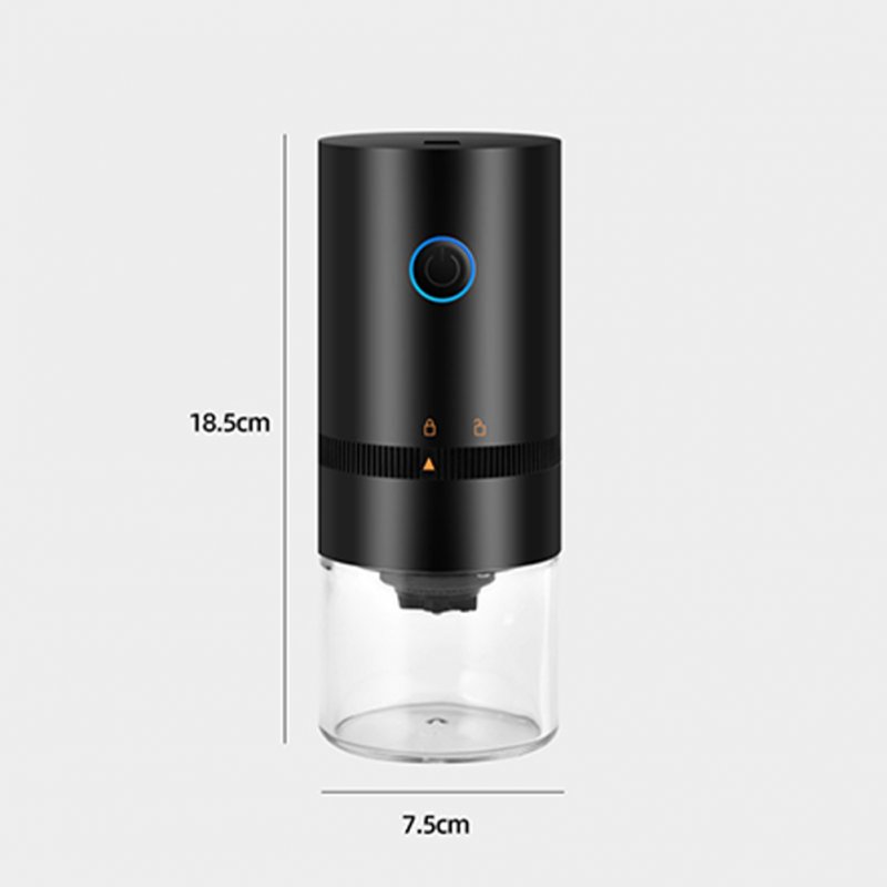 Portable Electric Coffee Grinder USB Rechargeable Large Capacity Adjustable Coarseness Coffee Bean Grinder 