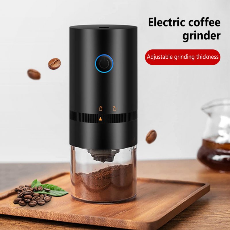 Portable Electric Coffee Grinder USB Rechargeable Large Capacity Adjustable Coarseness Coffee Bean Grinder 