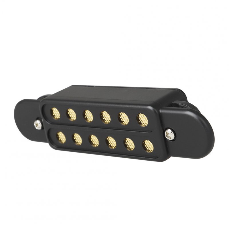 KQ-33 Guitar Vibration Pickup for Professional Acoustic Guitar Sould Transducer Amplifier Cushion Protection Clip Classic Pickups Musical Instrument black + gold
