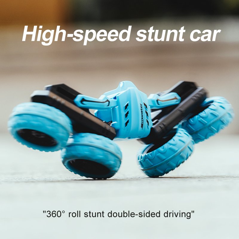 Fancy Stunt Car Rotating Led Light Music Rolling Drift High Speed Car Toys 