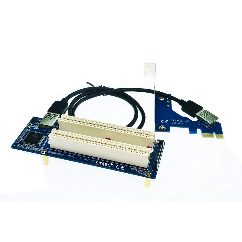 PCI-Express PCI-e to PCI Adapter Card PCIe to Dual Pci Slot Expansion Card USB 3.0 Add on Cards Convertor PCI-e TO PCI