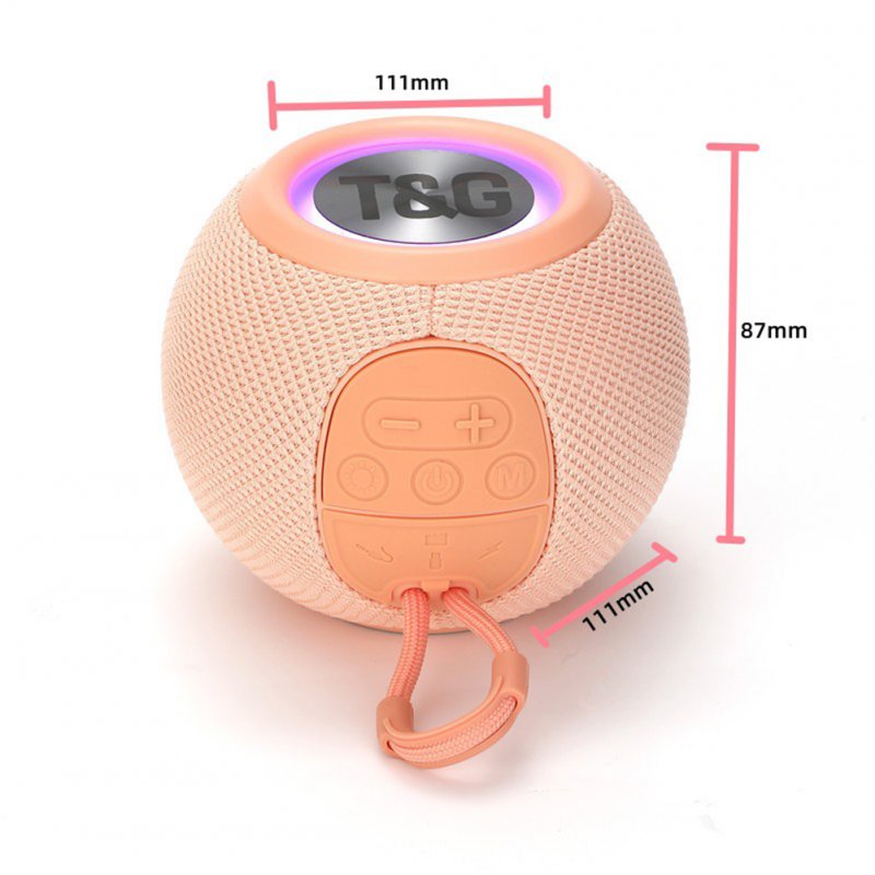 TG337 Wireless Speaker Portable Speaker Powerful Sound 57MM Horn Driver Speaker With Color Lights Micro SD USB AUX Player For Home Kitchen Outdoor Travelling 