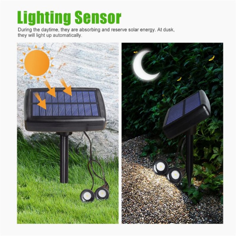 10 In 1 Solar Led Spot Light 500mah Battery Landscape Lamps For Outdoor Gardens Courtyards Lawns Decor 