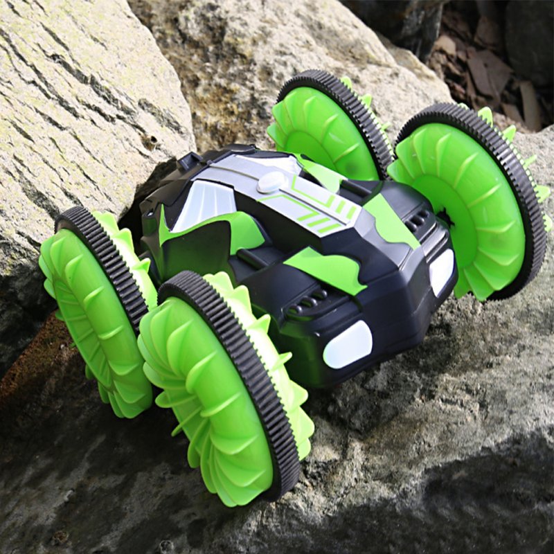 2.4G Amphibious Remote Control Car Rechargeable Tumbling Double-sided Stunt Electric RC Vehicle