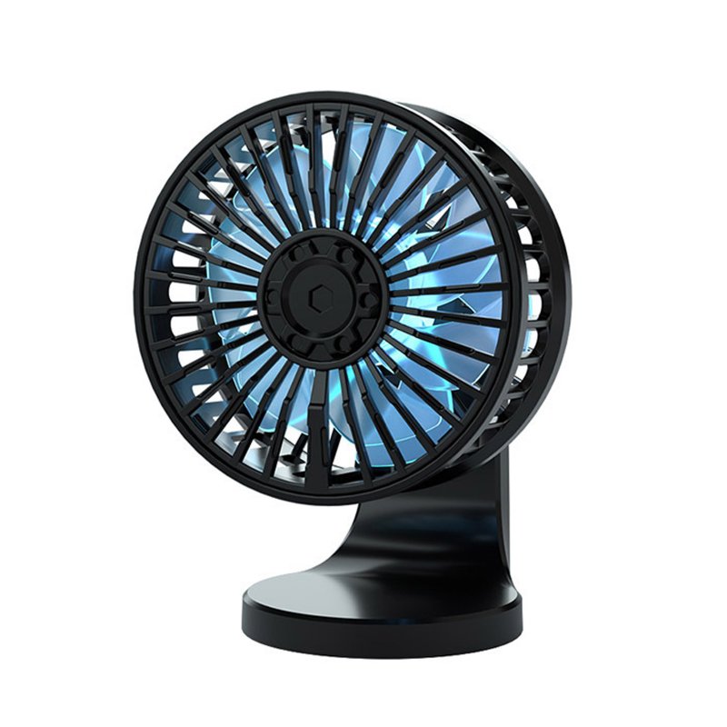 F210 USB Car Fan Multi-angle Rotation Dual Engine Windshield Desk Mount Fan Auto Cooler For Home Office 