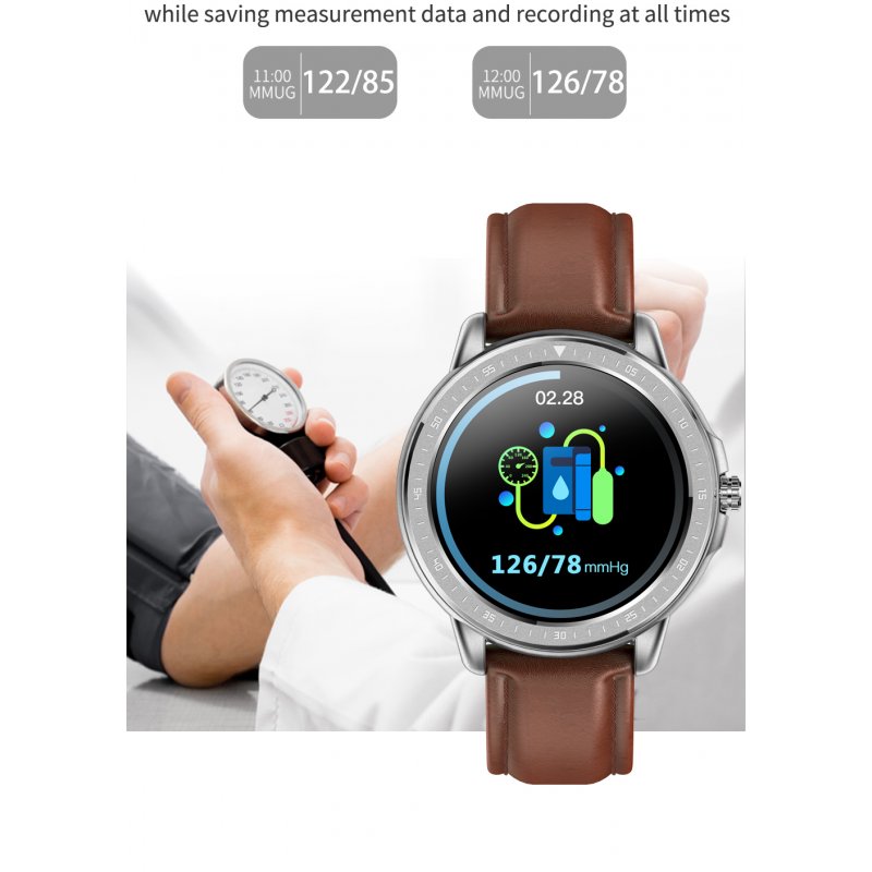 CF19 Smart Bracelet Round Dial 240*240 Touch Screen Heart Rate Monitor Step Counts IP67 Waterproof Wristwatch 