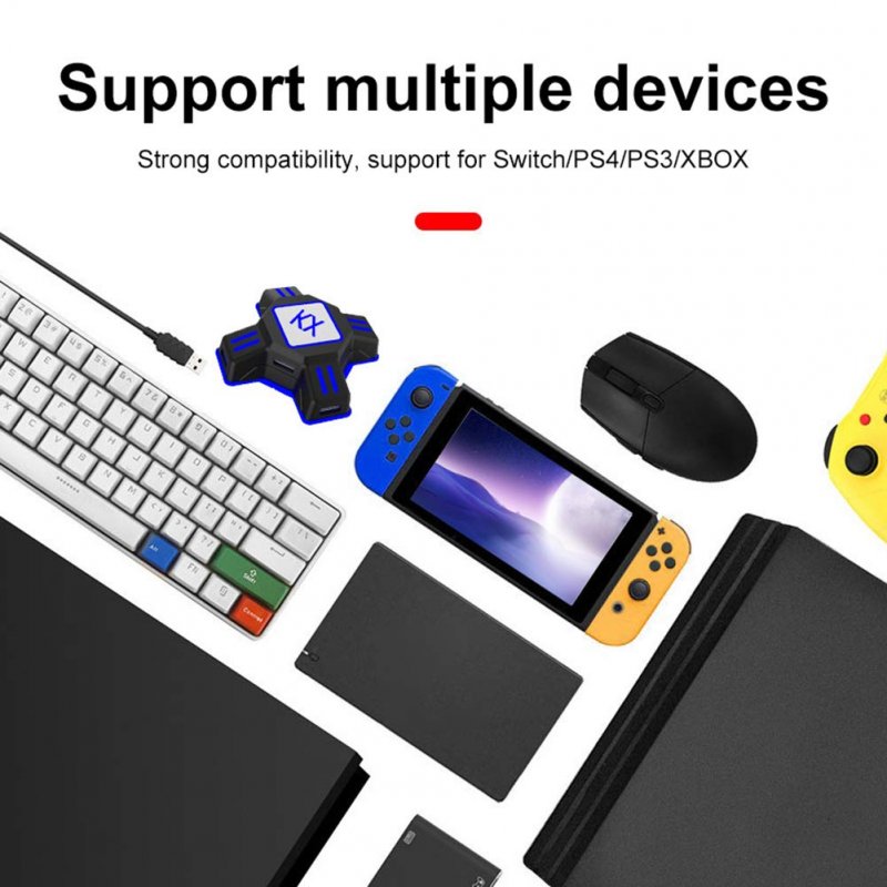 KX USB Game Controller Converter Keyboard Mouse Adapter for Switch/Xbox/PS4/PS3 