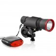 LED Bicycle Light Set with Solar Rear Light