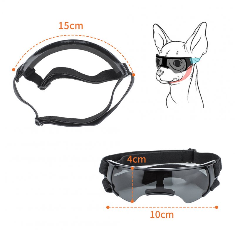 Small Dog Goggles UV Protection Doggy Sunglasses Windproof Sun-proof Soft Frame Pet Glasses For Small Dogs 