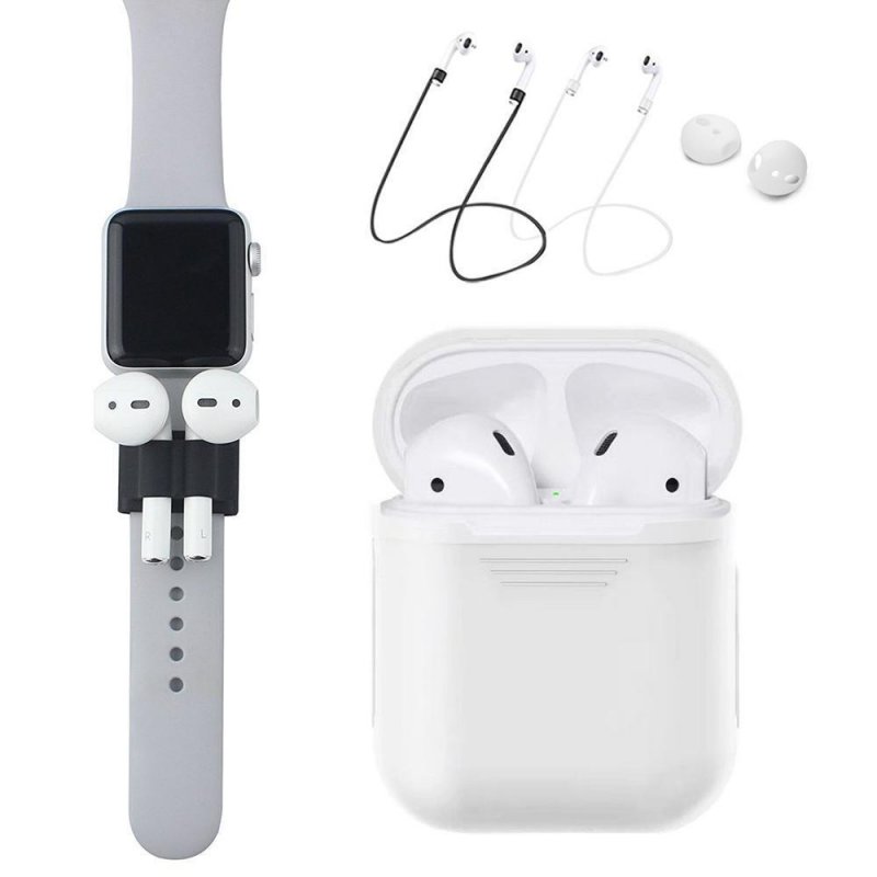 5 in 1 Silicone Cover Case Earphone Set for Airpods Headset Earhook Accessories
