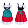 Women's Retro Color Block Dress Suit 36