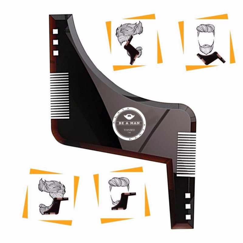 Beard Style Comb Multi-functional Men Moustache Moulding Styling Tools Template Brush Hair Beard Template 