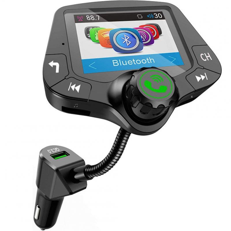 G24 Car Mp3 Player 2.0-inch Screen Display Bluetooth-compatible Handsfree Fm Transmitter Qc3.0 Fast Charging 