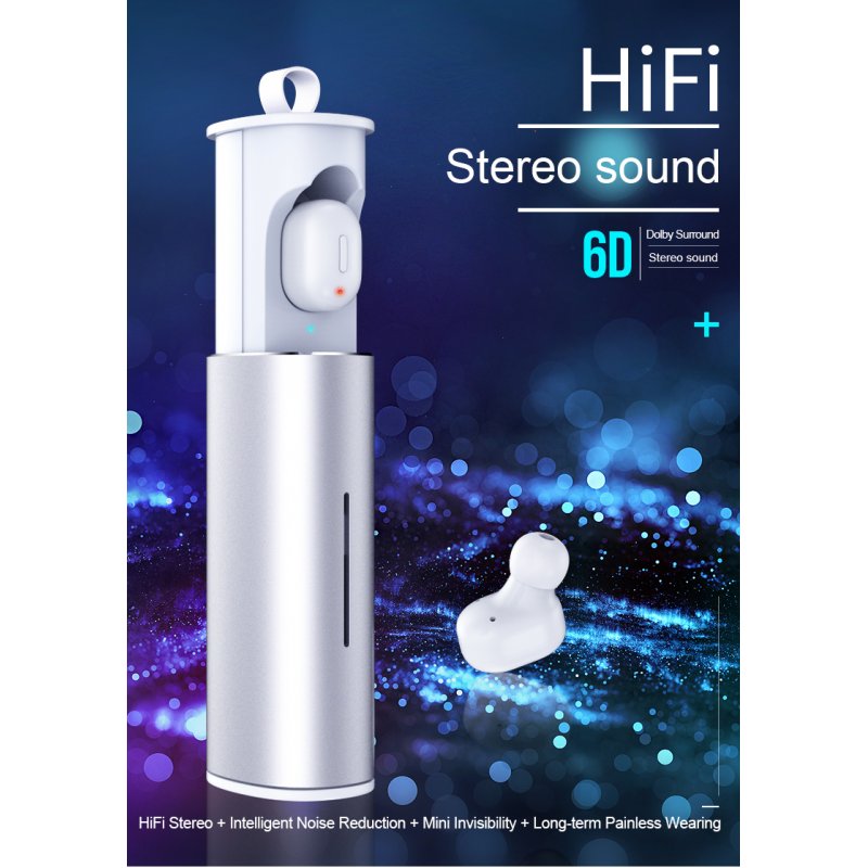 Mini T1 TWS V5.0 Bluetooth Earphone 3D True Wireless Stereo Earbuds With Mic Portable HiFi Deep Bass 