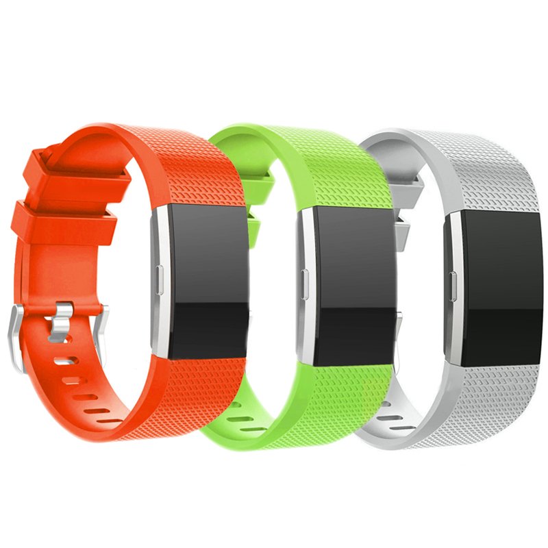 3pcs/set Replacement Wristband for Fitbit Charge 2 Band Silicone Strap 