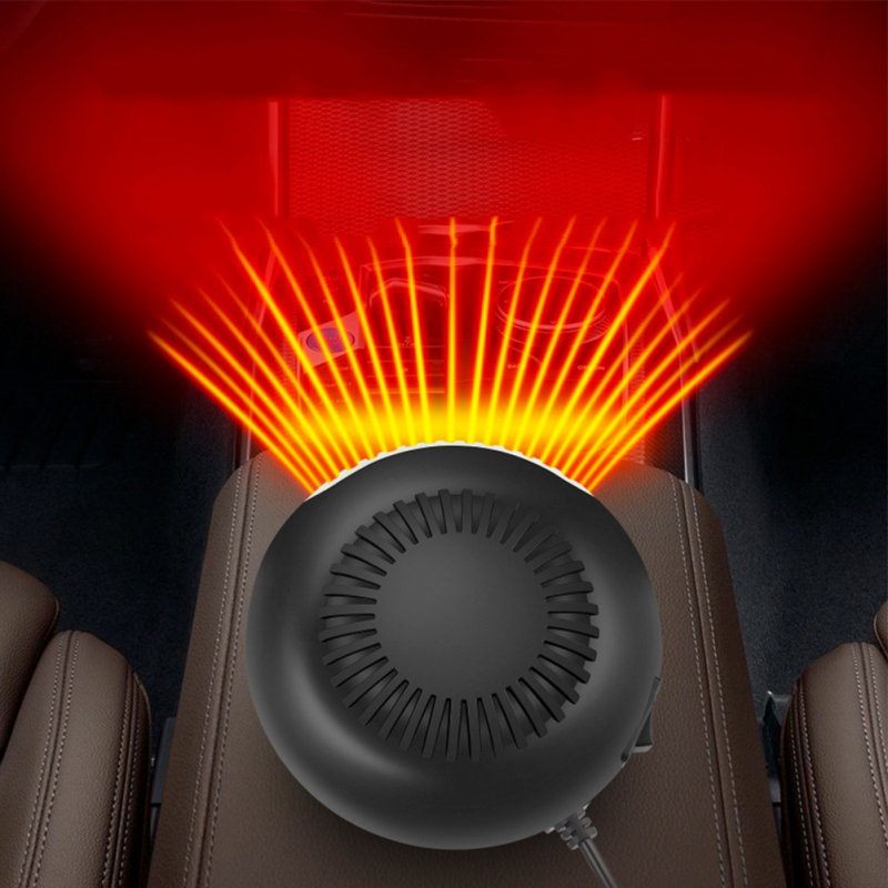 12V Car Heater 360° Rotatable Electric Heater Plugs Into Cigarette Lighter Heating Cooling Fan Windshield Defroster Demister 