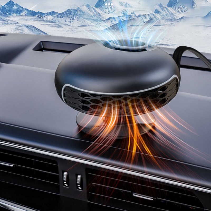 12V 150W Car Heater 360° Rotatable Heater Auto Defogger Plugs Into Cigarette Lighter Windshield Defroster Demister 