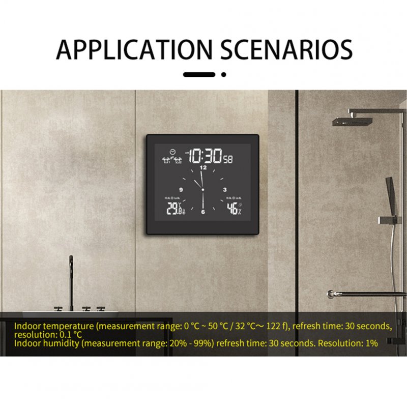 Digital Bathroom  Shower Kitchen Clock Timer Alarm Waterproof Temperature Humidity Clock 