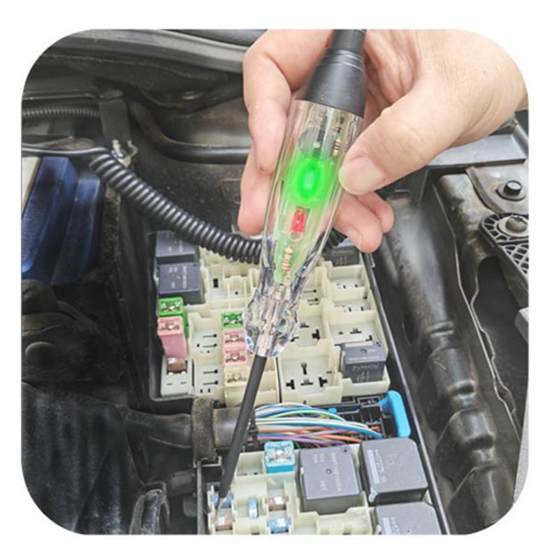 Car Led Circuit Tester Sound Light Alarm Measuring Pen Double Led Indication Light Fault Maintenance Detector 6-24v 
