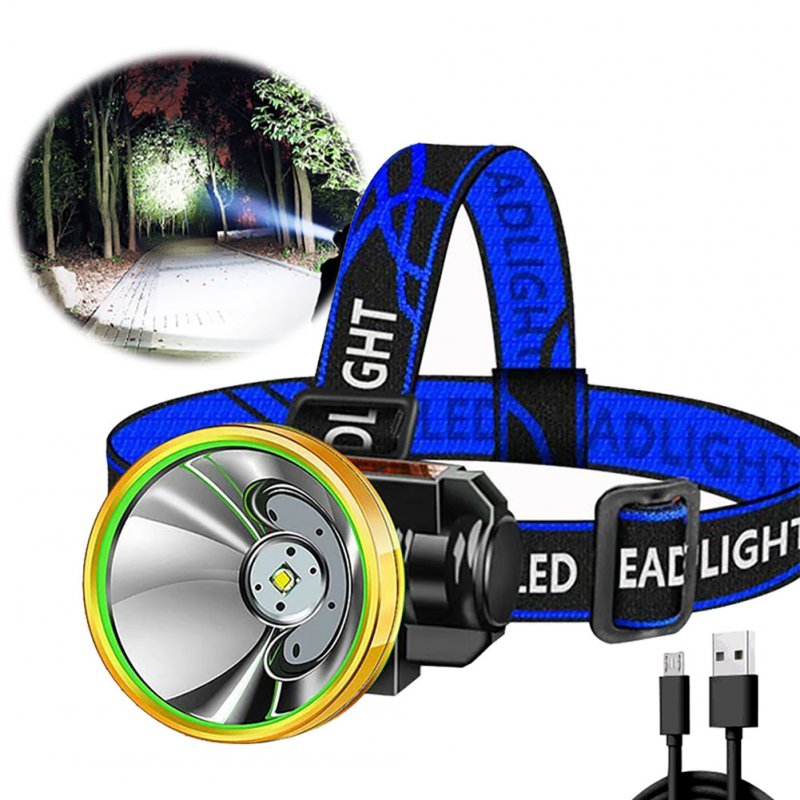 Portable Led Headlamp Rechargeable Waterproof Super Bright Head-mounted Flashlight Torch For Fishing Hiking Camping Led Headlamp