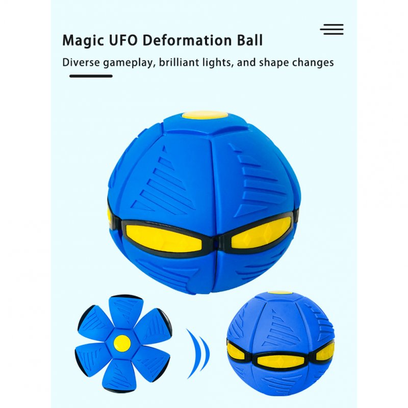 Flying Magic Saucer Ball UFO Flat Throw Disc Ball Outdoor Parent-child Interactive Sports Toy without lights