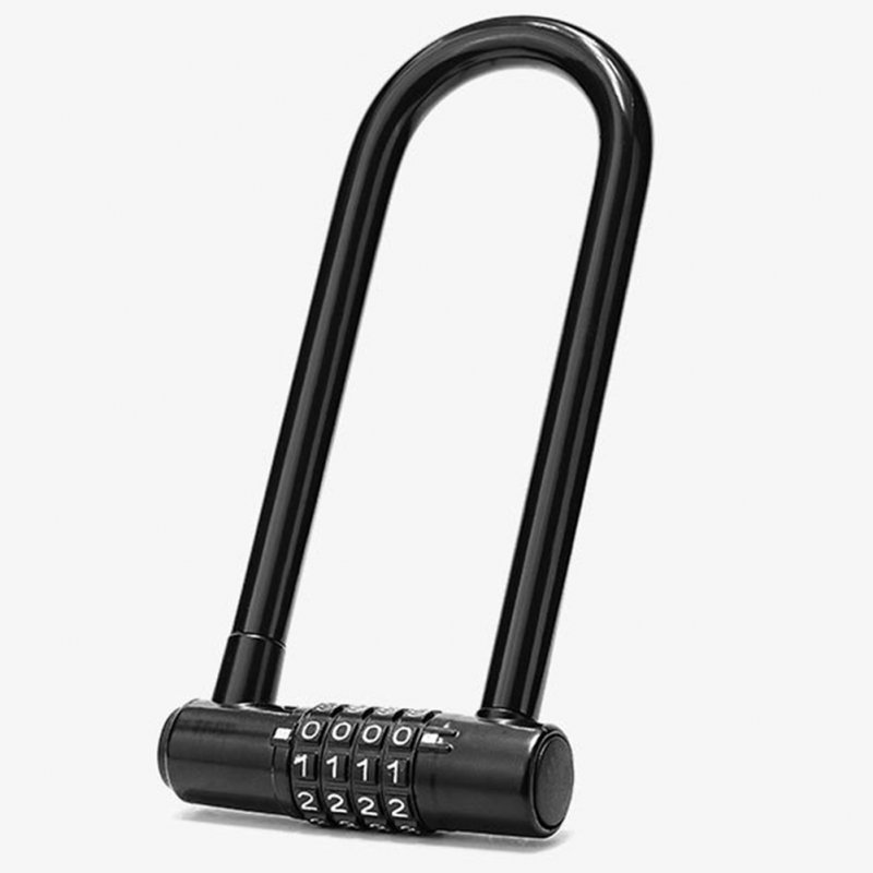 Bicycle Password Lock U-lock Glass Door Lock Anti-theft Wear-resisting Multipurpose For City Electric Mountain Bikes 