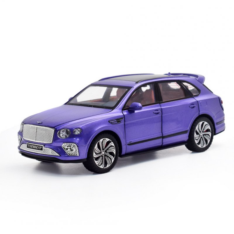 1:24 Alloy Car Model Compatible for Bentley Bentayga Simulation Pull Back Car Ornaments 